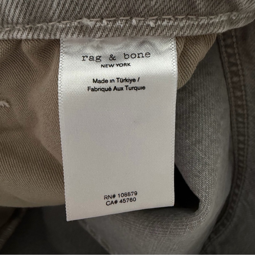 Rag & Bone High Rise Wide Leg Ankle Jeans Raw Hem Size 26 - Picture 8 of 9